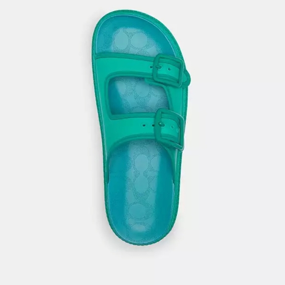 NWOT Coach Lainey Sandals bright green size 6 - Picture 3 of 5